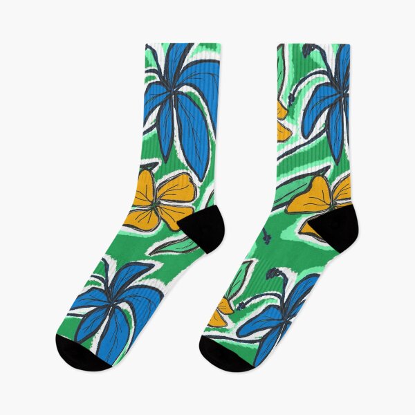 Item preview, Cool surf wear style vibrant hand drawn tropical floral pattern designed and sold by Cool Stuff Galore.