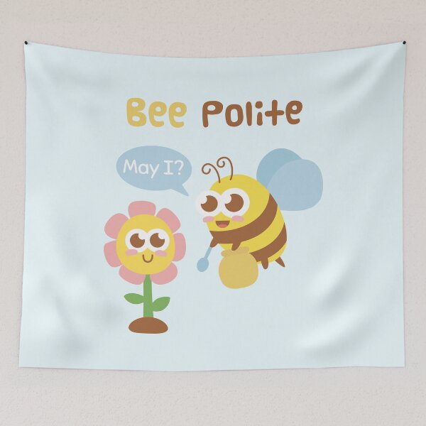 Item preview, Cute Bee And Flower Bee Polite Funny Pun designed and sold by rustydoodle.
