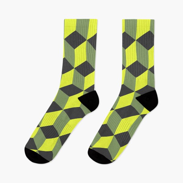 Item preview, Isometric Cube Pattern Yellow Black Grey Geometric Art designed and sold by taiche.