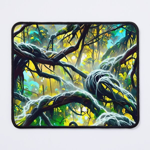 Aperçu de l'œuvre Escapade dans la jungle lumineuse III créée et vendue par PinterPattern.