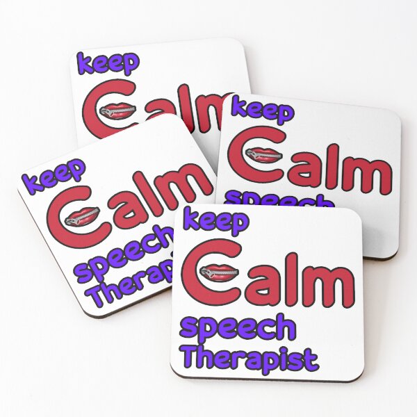 Item preview, keep calm speech therapis designed and sold by Neylou-Art.