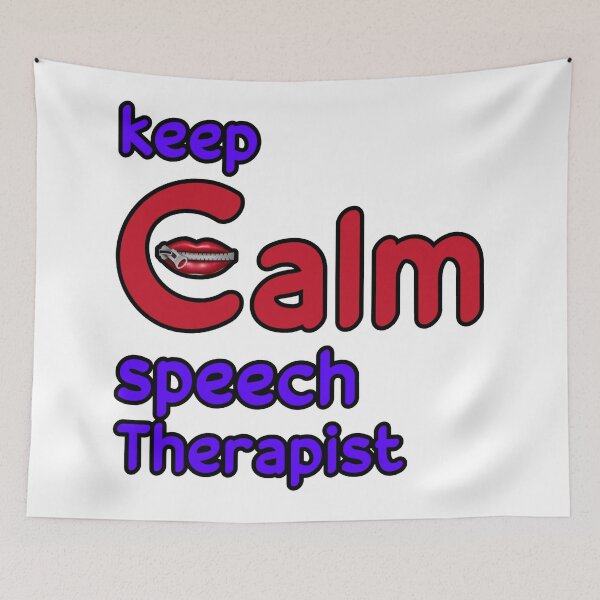 Item preview, keep calm speech therapis designed and sold by Neylou-Art.
