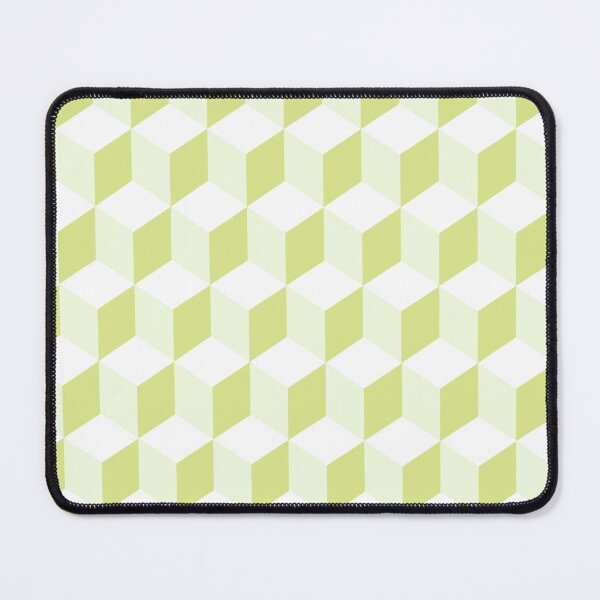 Item preview, Isometric Cube Pattern Ecru Beige White Geometric Art designed and sold by taiche.