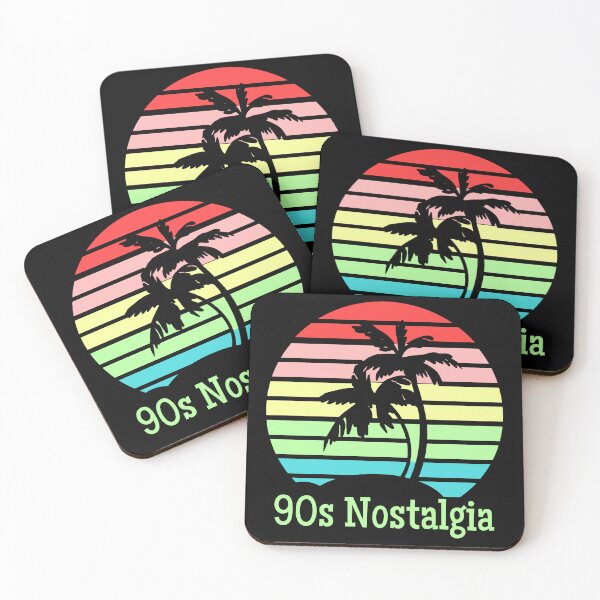 Item preview, 90s Nostalgia -  Vintage Tropical Sunset, Live Your Best Life, Nostalgic designed and sold by Sun Sand & Sea Art.