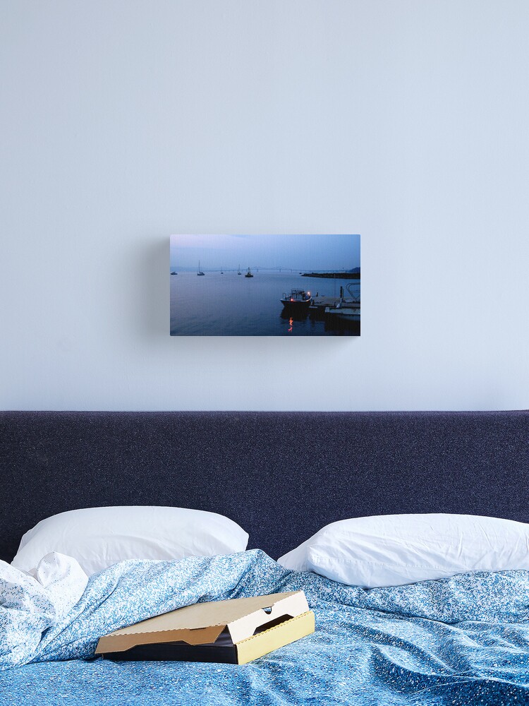 Thumbnail 2 of 3, Canvas Print, Tappan Zee Twilight designed and sold by alvinsan9.
