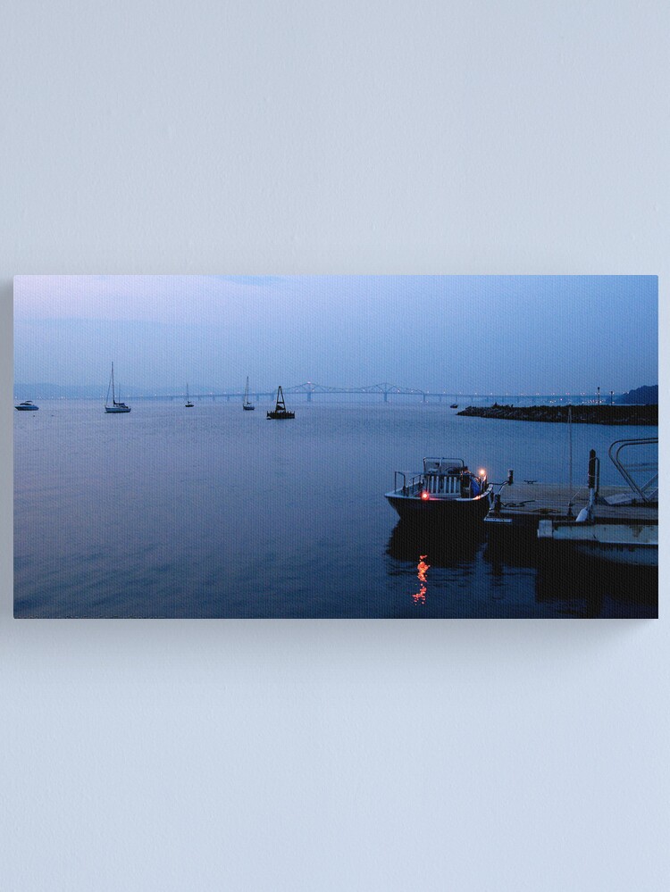 Thumbnail 1 of 3, Canvas Print, Tappan Zee Twilight designed and sold by alvinsan9.
