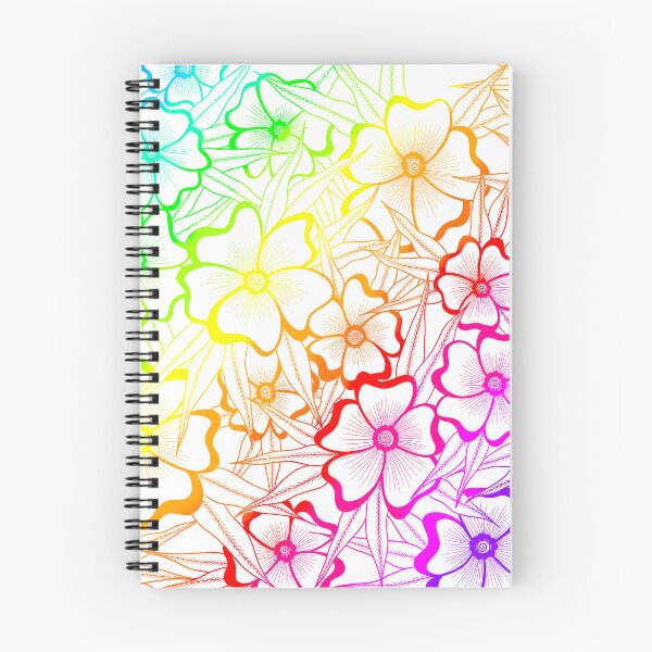Item preview, Rainbow inked flowers designed and sold by Handmadebyjessm.