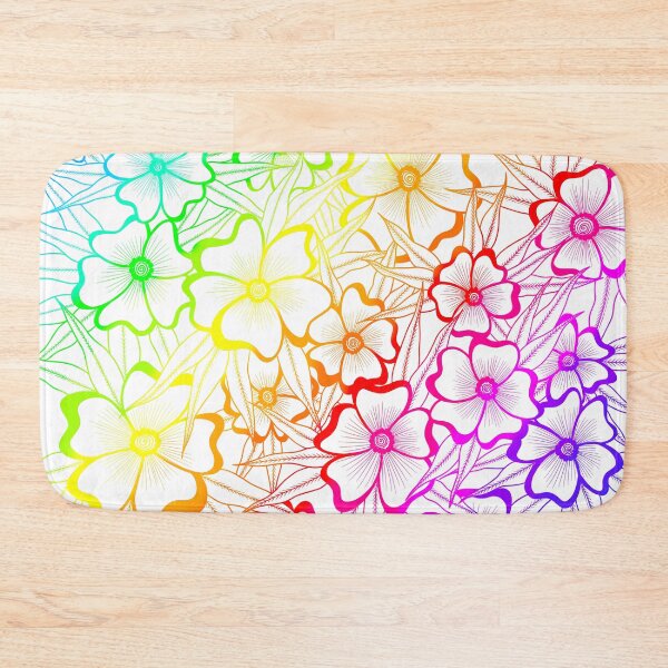 Item preview, Rainbow inked flowers designed and sold by Handmadebyjessm.