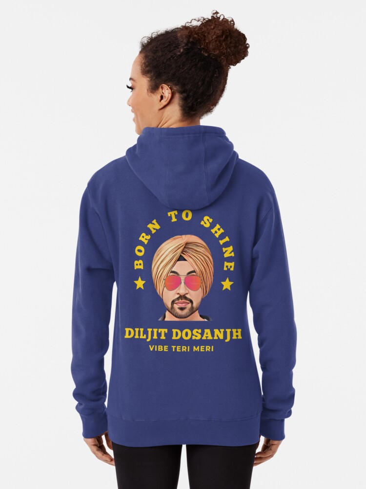 Diljit Dosanjh Hoodie Punjabi Singer Carbon Grey at  Women's