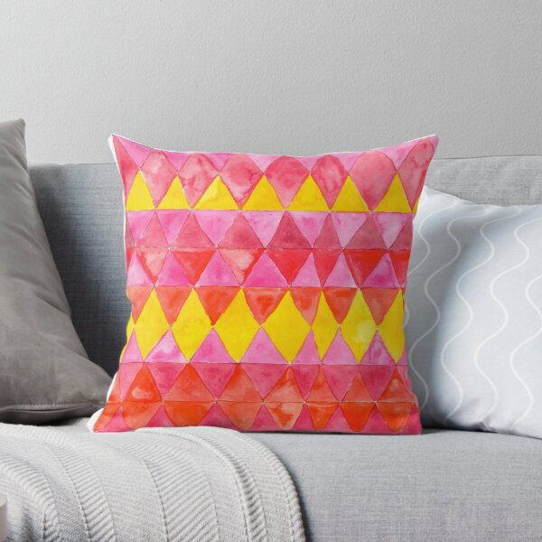 Pink Pattern Throw Pillow