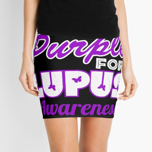I Wear Purple For Lupus Awareness Shirt Mini Skirt