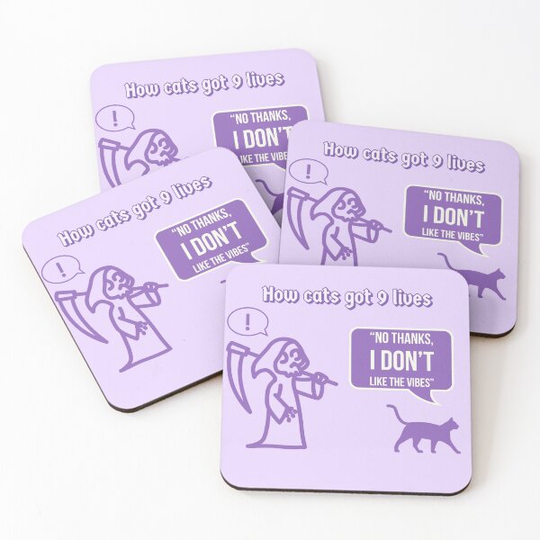 Item preview, How cats got 9 lives (purple) designed and sold by bewareofpossum.