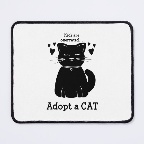 Item preview, Kids are overrated Adopt a cat T-shirt designed and sold by Nerdygirlteez.