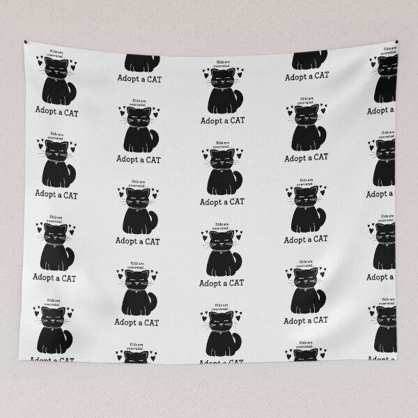 Item preview, Kids are overrated Adopt a cat T-shirt designed and sold by Nerdygirlteez.