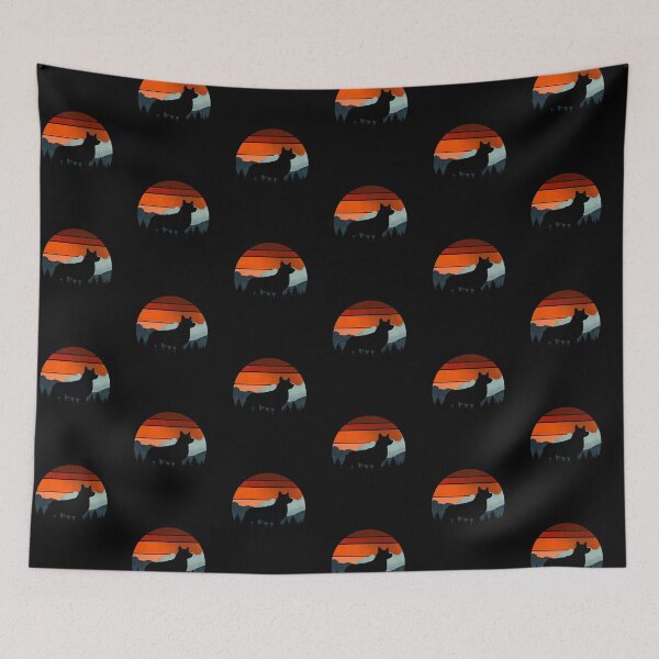 Item preview, Vintage Country Rugged Sky Corgi Dog Gift  designed and sold by Guarddogdrive.
