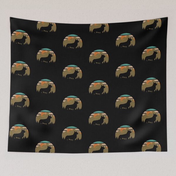 Item preview, Vintage Country Wilderness Sky Corgi Dog Gift  designed and sold by Guarddogdrive.