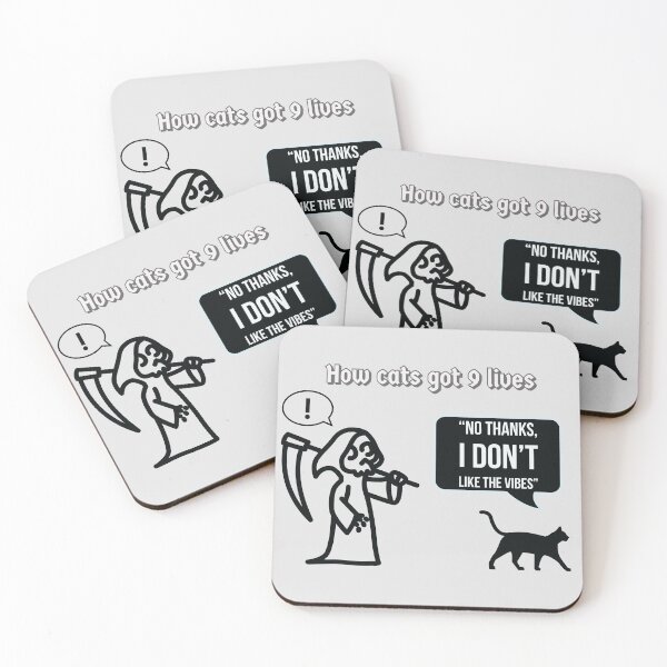 Item preview, How cats got 9 lives (black & white) designed and sold by bewareofpossum.