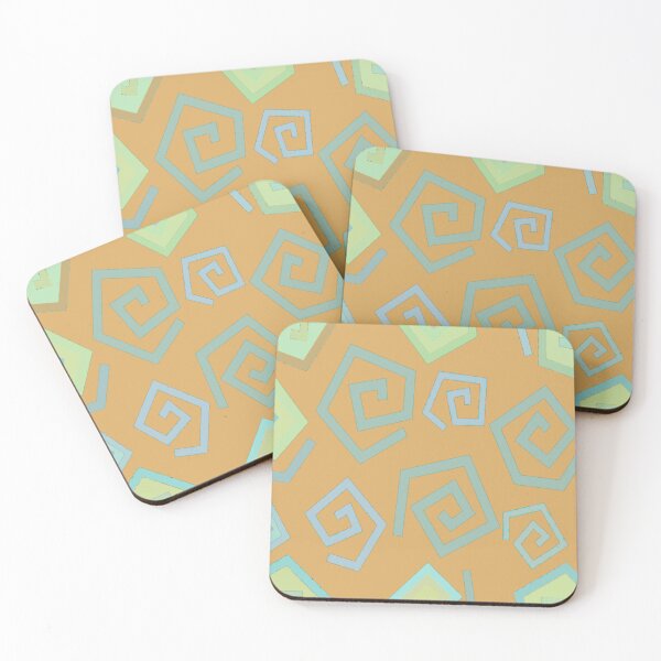 Item preview, Tiles - Green and Orange designed and sold by Peaceful Lotus Home Design.