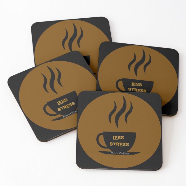 Item preview, Less Stress More Coffee - hot coffee circle icon designed and sold by nakavt.