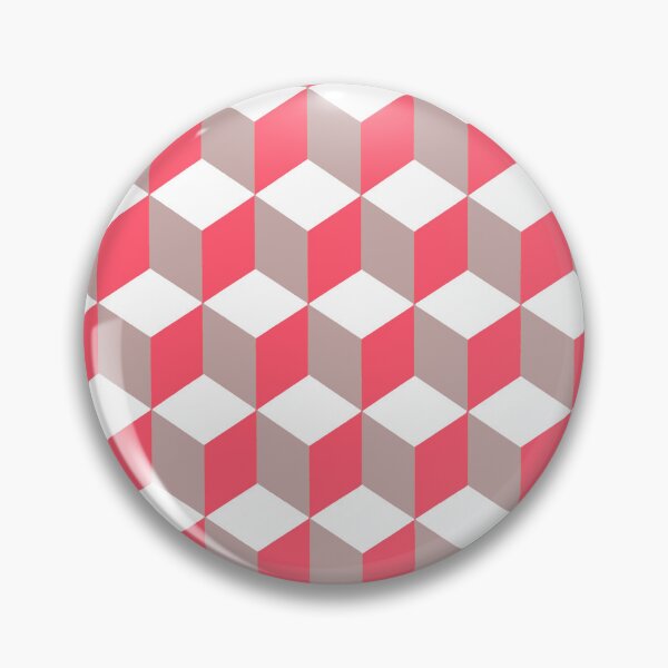 Item preview, Isometric Cube Pattern Red Grey Geometric Art designed and sold by taiche.