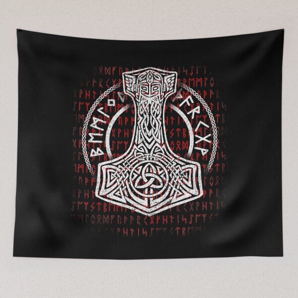 Item preview, Viking Runes, Hammer Thor Medieval Viking Symbol designed and sold by aronia.