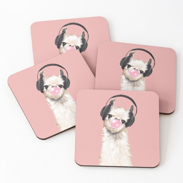 Item preview, Bubble Gum Llama enjoying Music designed and sold by bignosework.