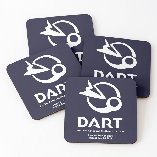 Item preview, NASA DART mission logo launch impact (white) designed and sold by SolidEarthArt.