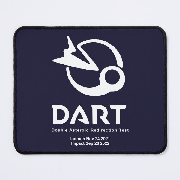 Item preview, NASA DART mission logo launch impact (white) designed and sold by SolidEarthArt.