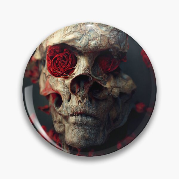 Item preview, skull and roses designed and sold by Mahkor.