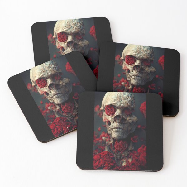 Item preview, skull and roses designed and sold by Mahkor.