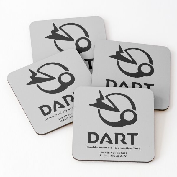 Item preview, NASA DART mission logo launch impact (black) designed and sold by SolidEarthArt.