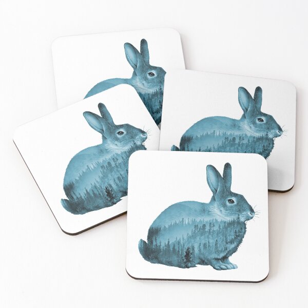 Item preview, Misty Forest Bunny - Blue designed and sold by maryedenoa.