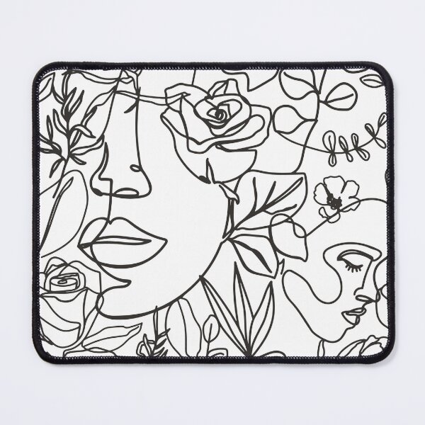 Item preview, floral women face minimalist designed and sold by kotsdesign.