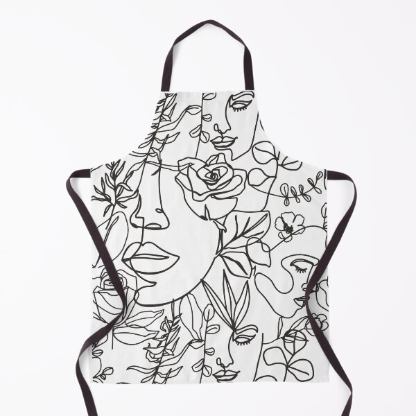 Item preview, floral women face minimalist designed and sold by kotsdesign.