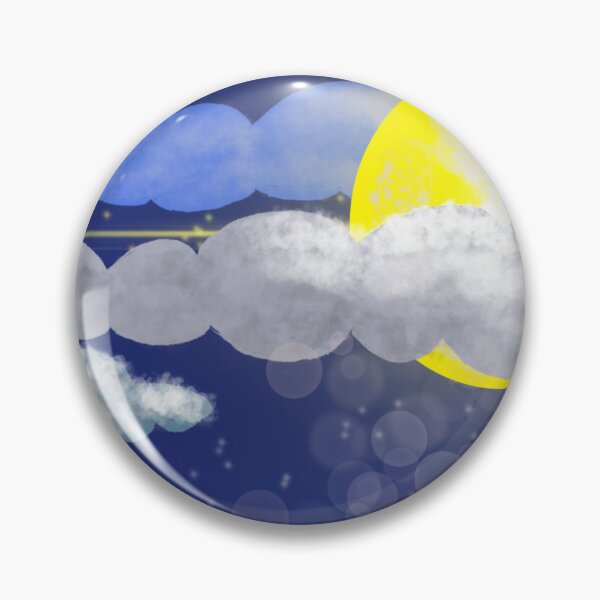 Item preview, Moon Shines Behind Clouds in Night Sky Artwork designed and sold by DMcK Designs.