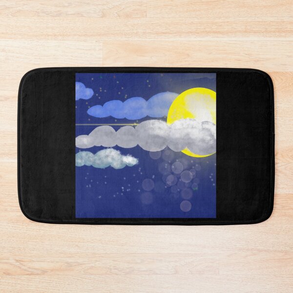 Item preview, Moon Shines Behind Clouds in Night Sky Artwork designed and sold by DMcK Designs.