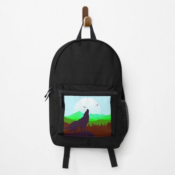 Item preview, Be Strong As A Wolf - Retro Brown and Green designed and sold by Art-by-Geoff.