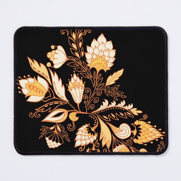 Item preview, Golden pine flower in pure black background designed and sold by Amirsaat.