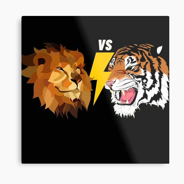 Láminas metálicas: Pelea De Leones | Redbubble