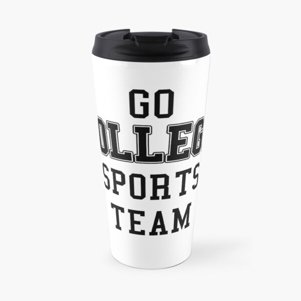 Go College Sports Team Black Travel Mug