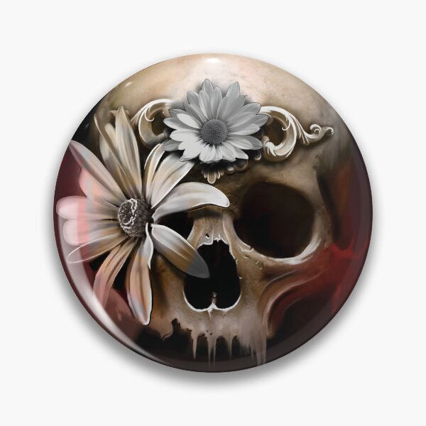 Item preview, Skull With Flowers  designed and sold by Kettattooart.