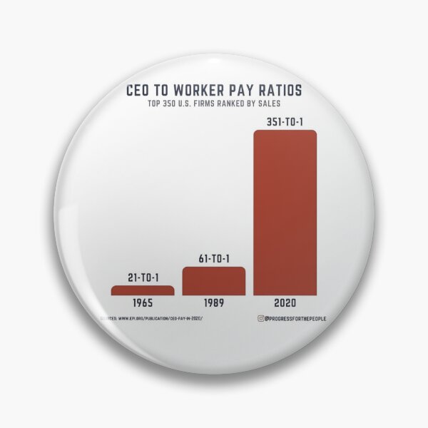 Item preview, CEO to worker pay ratios designed and sold by Signs for Dark Times.