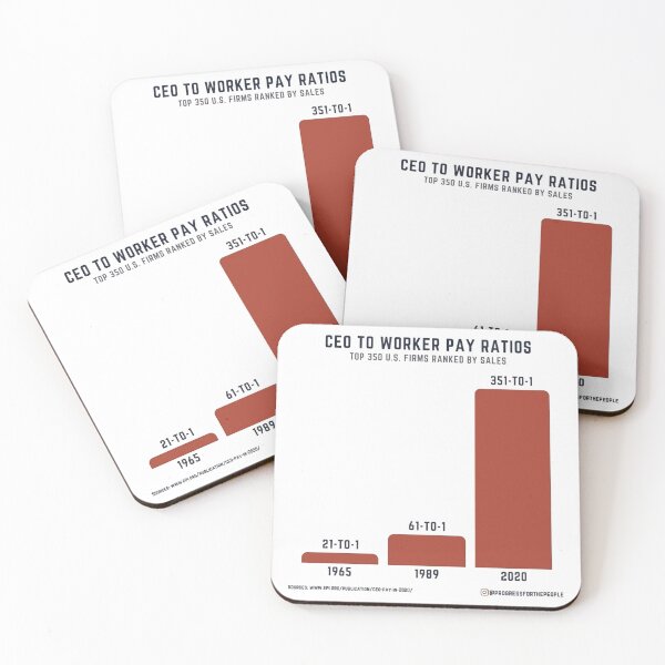 Item preview, CEO to worker pay ratios designed and sold by Signs for Dark Times.