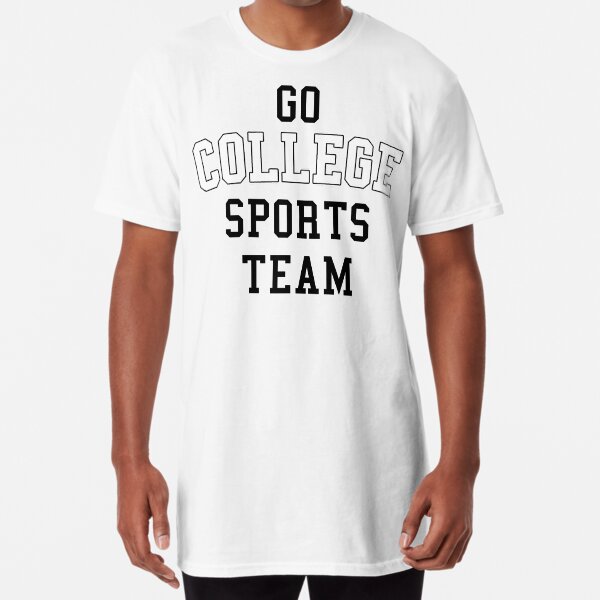 Go College Sports Team White Long T-Shirt