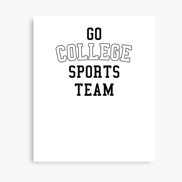 Go College Sports Team White Canvas Print