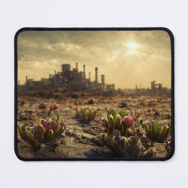 Item preview, The First Flower to Bloom After an Apocalypse II - Fallout Wasteland Landscape Cinematic Digital Photography designed and sold by Nicky-Valentine.