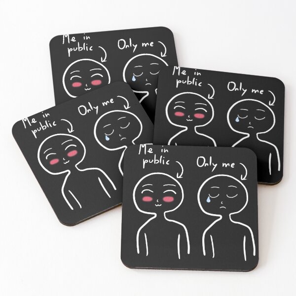 Item preview, Me in public and Only me - Dark Design designed and sold by NotHamlet.