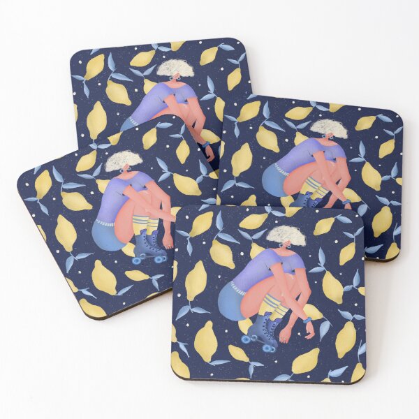 Item preview, Rollerskater in lemons designed and sold by Dora Plat.