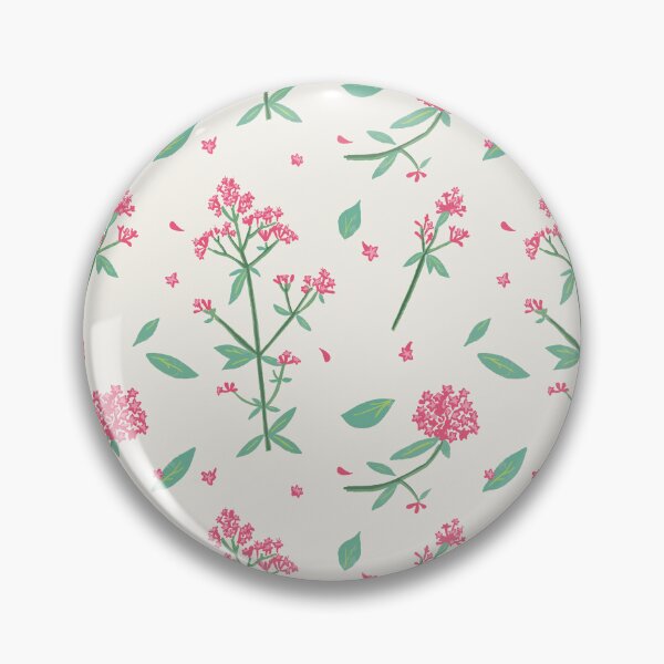 Item preview, red valerian - ditsy print - summer flowers collection designed and sold by Lizzy Doe.