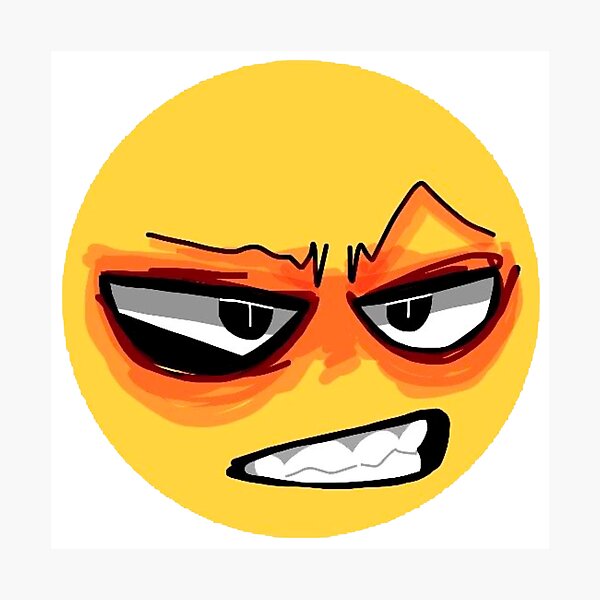 Angry Cursed Emoji Tiktok Meme Face Photographic Print For Sale By Cursedemoji Redbubble 7539